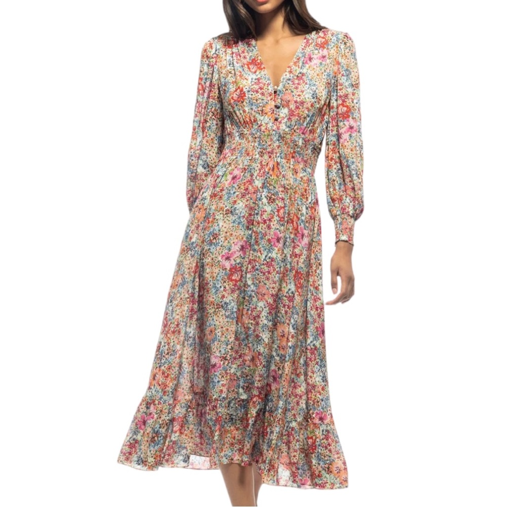 SHOSHANNA Pauline Floral Midi Dress - Sz. 8 - EUC!